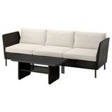 IKEA VITTSKAR bahçe oturma grubu koyu gri - 59591152
