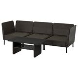 IKEA VITTSKAR bahçe oturma grubu koyu gri - 79591151