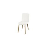 IKEA Yemek Sandalyesi, Meşe Görünümlü, Beyaz Oturum, 38x42x86 cm