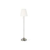 IKEA Yer Lambası Abajur, Beyaz-metal Gümüş Rengi Masa Lambası 155 Cm 100 W Lambader