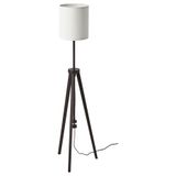 IKEA Yer Lambası, Dişbudak Ahşap Kahve-Beyaz, E27 Duy Tipi