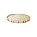 IKEA Yuvarlak Bambu Tepsi, 40 cm, El Yapımı, Bambu
