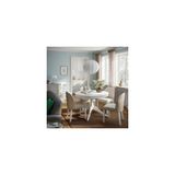 IKEA yuvarlak yemek masası, beyaz, 4-6 kişilik, 110/155 cm