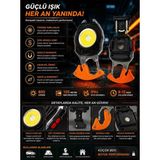 İkel Elektro 800 Lümen Cob LED Çalışma Feneri – Mıknatıslı, Askılı, Ayarlanabilir Ayaklı | Ipx4 Suya Dayanıklı | Kamp, Tamir ve Acil Durum El Feneri - 1