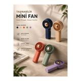 ikel elektro Taşınabilir Mini El Vantilatörü Şarjlı Sessiz Fan USB Şarjlı 5 Kademeli