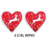 İki ADET KALPLİ GEYİKLİ CEP SOBASI,EL ISITICI,SICAK SU TORBASI PVC 9cm