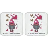 İki ADET KALPLİ NOEL CÜCESİ CEP SOBASI,EL ISITICI,SICAK SU TORBASI PVC 10x9,5cm