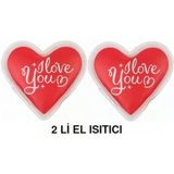 İki ADET KALPLİ SEVGİ MESAJLI CEP SOBASI,EL ISITICI,SICAK SU TORBASI PVC 9cm
