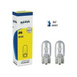 İKİ ADET NARVA 12V. 5W (17177) W5W STANDART DİPSİZ AMPUL