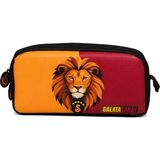 Iki Gözlü Erkek Çocuk Aslan Baskılı Sarı - Kırmızı Okul Kalem Çantası/kalemlik - 26565 - Çok Renkli