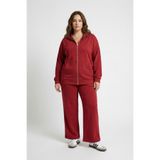 İKİ İPLİK FERMUARLI KANGURU CEPLİ TAKIM M-6XL BÜYÜK BEDEN-Bordo-5XL