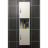 Iki Kapaklı Bölmeli Beyaz Duvara Monte Çok Amaçlı Banyo Dolabı
