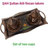 İki Kişilik Kahve Takımı Fincan Takımı Şah Sultan Kahve Takımı 2 Kişilik Kahve Takımı Seti Safir Çay Kazanları