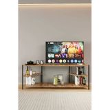 Iki Rafli Tv Ünüitesi Kitaplik (Siyah Profil Çam Sunta) 120X32x45