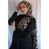İki Renkli Şifon Şal Siyah Taba