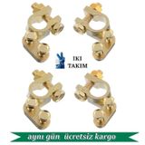 iki Takım Sarı Akü Kutup Başı Takımı. Standart Tip. kalın Etli