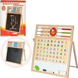 Iki Taraflı Ahşap Yazı Tahtası, Manyetik, Eğitici ve 40 cm Bej - Ahşap - Bej - Seçenek 1