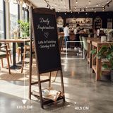 İki Yedi Konsept Ahşap Ayaklı Menü Yazı Tahtası 135,5 cm Cafe Restoran Workshop Sunum ve Duyuru Panosu Çok Amaçlı Iş - 1 Adet - Ahşap - Kahverengi