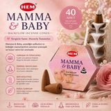 İki Yedi Konsept Hem Mamma & Baby 40 Adet Geri Akış Tütsü Konisi Yumuşak Çiçeksi Aroma Aromatik Koku Meditasyon - Çok Renkli - Paket