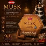 İki Yedi Konsept Hem Musk 40 Adet Geri Akış Tütsü Konisi Misk Kokulu Backflow Tütsü Aromatik Koku Meditasyon - Çok Renkli - Paket