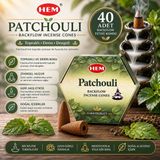İki Yedi Konsept Hem Patchouli 40 Adet Geri Akış Tütsü Konisi Toprak Notalı Backflow Tütsü Aromatik Koku Meditasyon - Çok Renkli - Paket