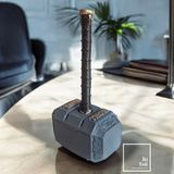 İki Yedi Konsept Thor Mjolnir Tasarımlı Kalem ve Kalemlik Seti – Marvel Temalı Dekoratif Ofis Hediyesi Aksesuar - 1 Adet - Gri