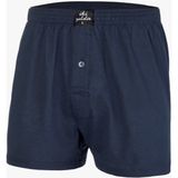 İki Yıldız Büyük Beden %100 Pamuklu Penye Boxer - Lacivert - 4XL
