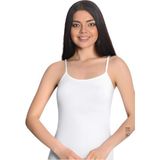 İki Yıldız Kadın Bambu Ip Askılı Atlet 6'lı - Beyaz