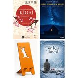 Ikigai-Japon Yaşam Sanatı - Ken Mogi + Kuzey Işıklarının Şarkısı + Telefon Tutucu + Bir Kar Tanesi