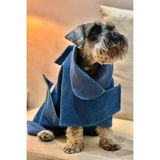 İkikız Denim Köpek Kıyafeti ve Poşet Çantası - Koyu Mavi