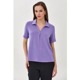 İKİLER Polo Yaka Kısa Kol Bluz 025-1014