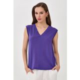 İKİLER V Yaka Kolsuz Bluz 025-1020