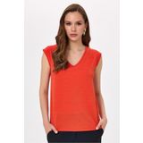 İKİLER V Yaka Mini Kol Bluz 025-1034