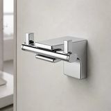 İkili Askılık Krom Duvara Monte Metal Çiftli Askı Banyo Mutfak Havlu Elbise Duvar Askısı Aparatı
