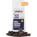 Ikili Avantaj Paket. %72 Kakao Bitter Kuvertür Çikolata - 500 G x 2ADET - 1 kg