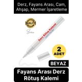 İkili Beyaz Derz Kalemi Fayans Arası Yenileme Rötuş Boya Dolgu Set Hızlı Kuruyan Kokusuz Kalıcı