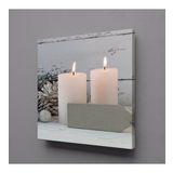 İKİLİ BEYAZ MUM KANVAS TABLO 80x80cm