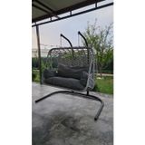 İkili İp Örgü Bahçe & Balkon Salıncağı