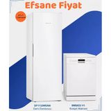 İkili Kampanya Df1136wevv 250 Lt Derin Dondurucu - Bms623v1 6 Programlı Bulaşık Makinası