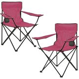Ikili Katlanır Kamp ve Plaj Sandalyesi - 49x84x47 - Bordo
