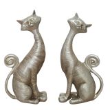 İkili Kedi Biblo Silver