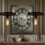 İKİLİ MASA ÜSTÜ METAL SARKIT RUSTİK VİNTAHE AVİZE TABAN 60X5 CM MYL002656