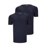 İKİLİ SET T8568 DEWBERRY V YAKA ERKEK T-SHIRT-KOYU LACİVERT - KOYU LACİVERT
