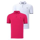 İKİLİ SET T8586 DEWBERRY ERKEK T-SHIRT-FUŞYA-BEYAZ