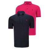 İKİLİ SET T8586 DEWBERRY ERKEK T-SHIRT-FUŞYA-LACİVERT