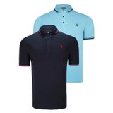 İKİLİ SET T8586 DEWBERRY ERKEK T-SHIRT-LACİVERT-CAMGÖBEĞİ