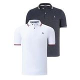 İKİLİ SET T8594 DEWBERRY ERKEK T-SHIRT-BEYAZ-ANTRASİT