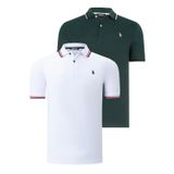 İKİLİ SET T8594 DEWBERRY ERKEK T-SHIRT-BEYAZ-NEFTİ