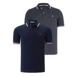 İKİLİ SET T8594 DEWBERRY ERKEK T-SHIRT-LACİVERT - ANTRASİT