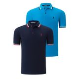İKİLİ SET T8594 DEWBERRY ERKEK T-SHIRT-LACİVERT-MAVİ